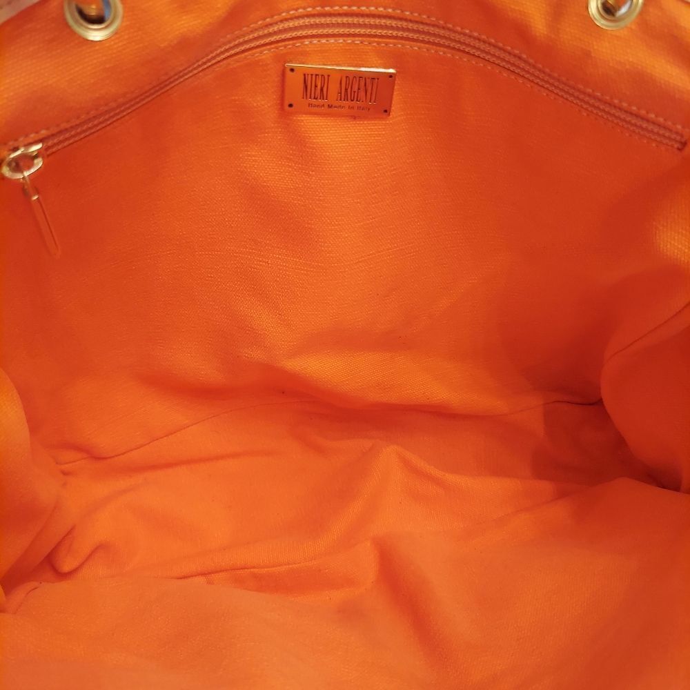 Nieri Argenti Canvas & Leather Pocket Tote - Picture 5 of 7